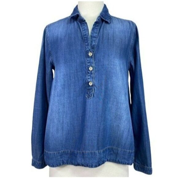 Cloth & Stone Denim Top Extra Small - Picture 1 of 6